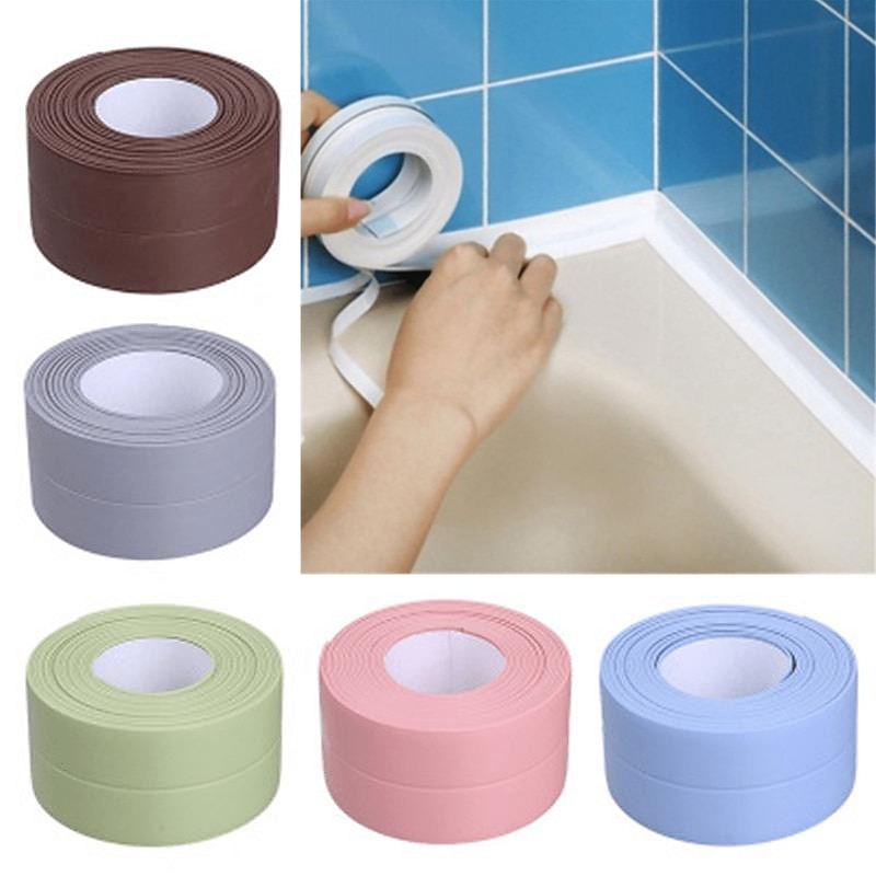 Cool Wallpapers Wall Mural 1 Roll Sealing Strip Tape, Waterproof Wall Sticker Sink Edge Tape, Caulk Tape Sealant Strip, Bathroom Kitchen Accessories 1.5''x126''
