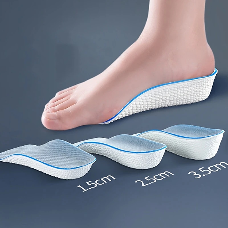 1Pair/pack Invisible Height Increasing Insole Orthopedic Arch Support Insole Soft Elastic Light Weight for Men Women Shoes Pads3