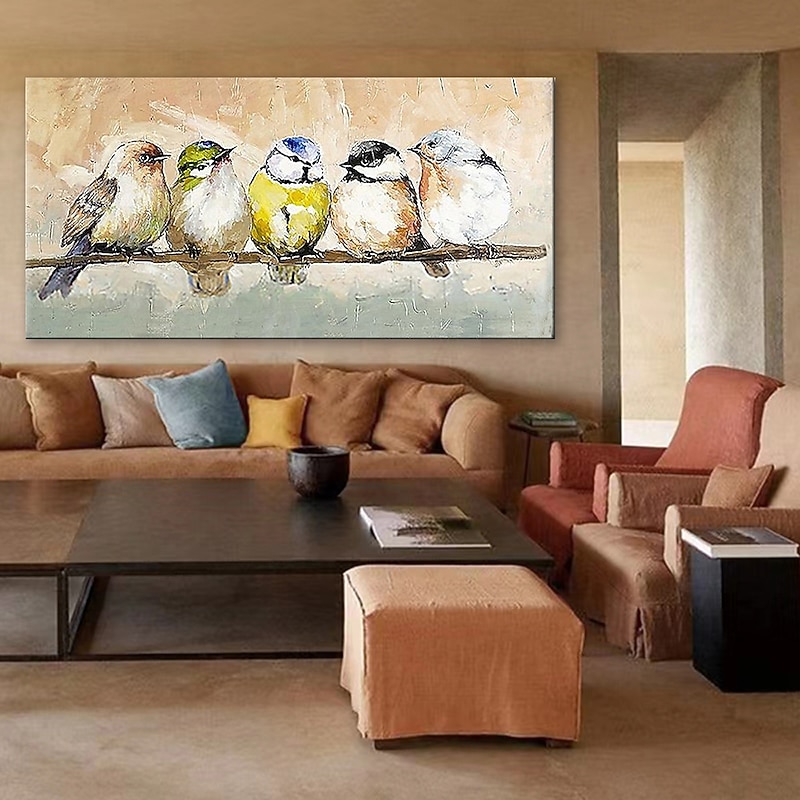 Oil Painting Hand Painted - Abstract Pop Art Modern Rolled Canvas2