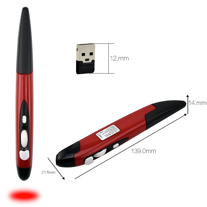 2.4GHz USB Wireless Optical Pen Mouse Smart Mouse for PC Laptop Computer Mini 2.4GHz USB Wireless Air Mouse Optical Pen for Laptop and PC4