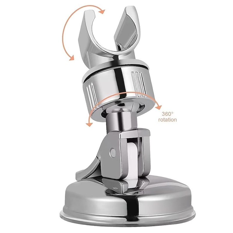 Shower Head Holder Suction Cup Handheld Showerhead Bracket Adjustable Height Shower Holder2