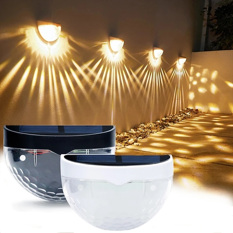 2/4pcs Solar Fence Light Outdoor Waterproof Wall Lights Solar Step Lights for Patio Fence Yard Garden Garage Deck Stairway Gate