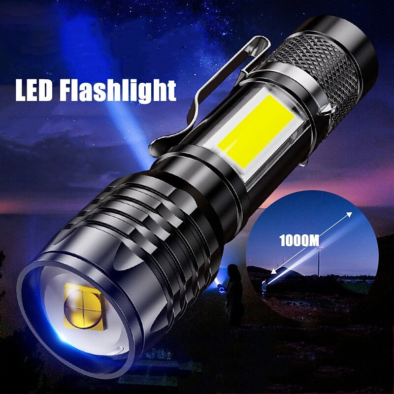 Mini Led Flashlight Handheld Flashlights / Torch LED Emitters Automatic Mode with USB Cable  Easy Carrying Durable Pocket Work Light Outdoor Camping Fishing Climbing2