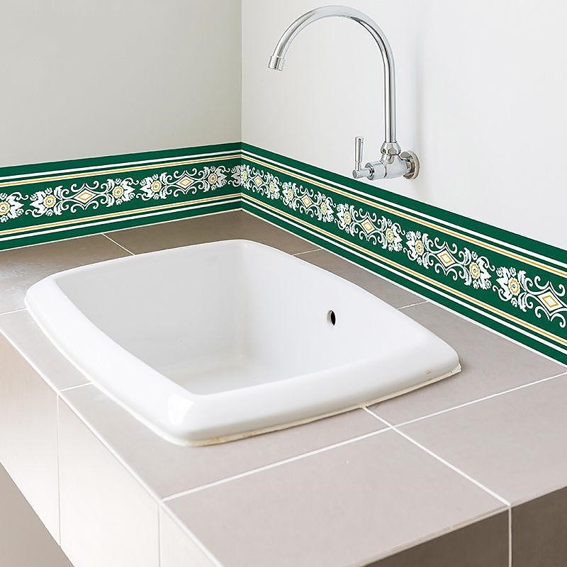 Cool Wallpapers Geometric Wallpaper Border Waistline Wall Mural Peel and Stick Self Adhesive PVC/Vinyl Modern Wall Decal for Room 12x500cm/4.72''x196.8''3