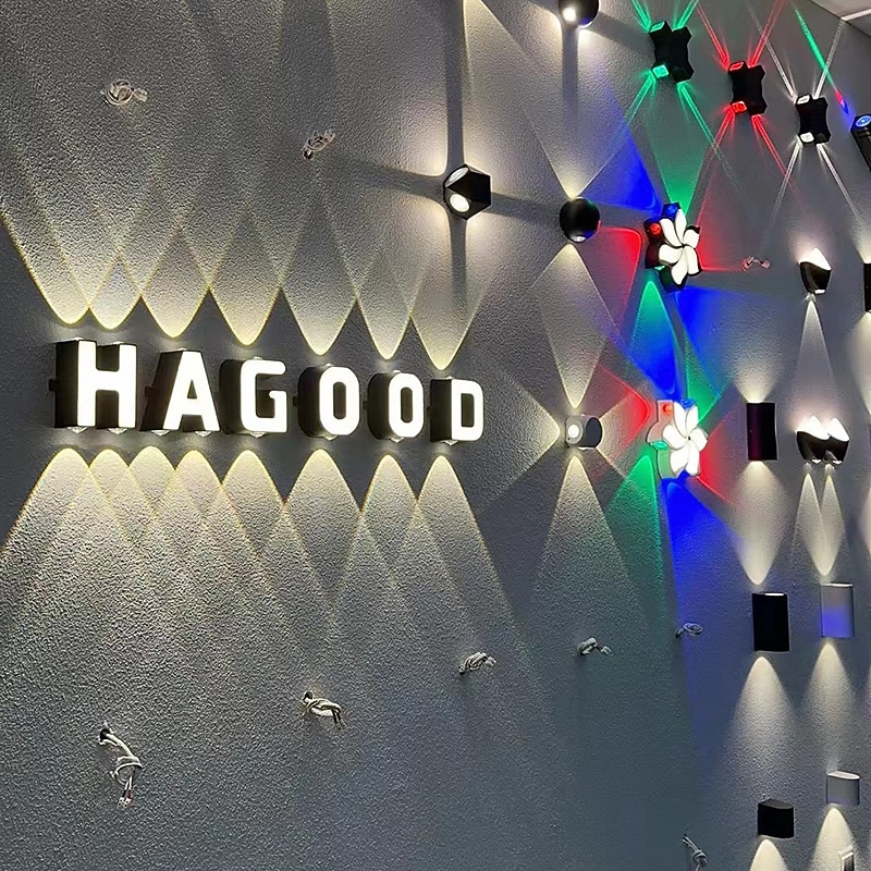 LED Wall lamp Outdoor A-Z Letter IP65 Waterproof Up and Down Light Modern Minimalist Wall Sconces for Shop Store Aisle Stairs Courtyard Gate Super Bright White3