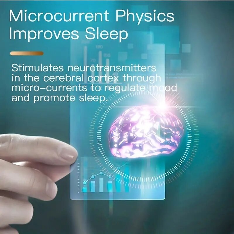 Sleep Aid Machine for Insomnia Sleep Holding Sleep Aid Instrument Pressure Relief Sleep Device Hypnosis InstrumentRechargeable Sleeping Machine with Micro-Current for Fast Asleep3