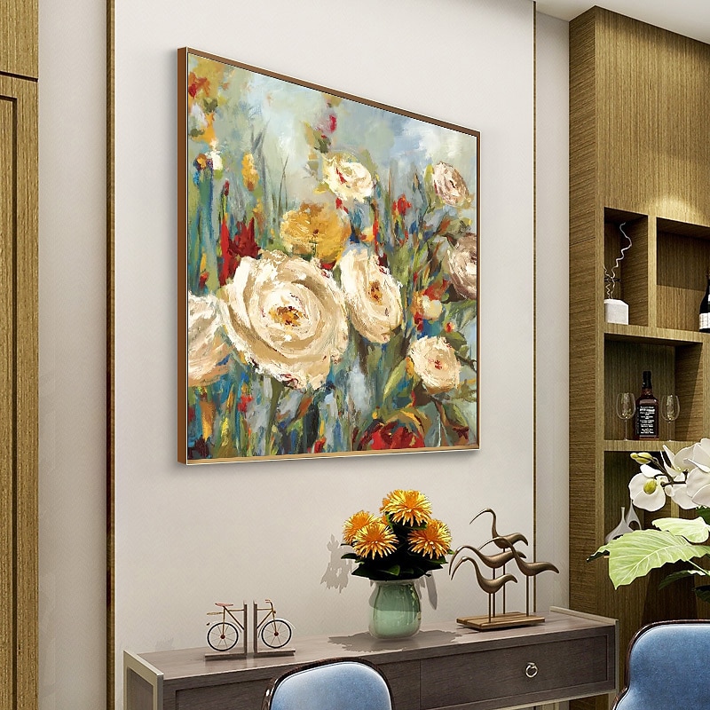 Handmade Oil Painting Canvas Wall Art Decoration Modern Abstract Flowers for Home Decor Rolled Frameless Unstretched Painting4
