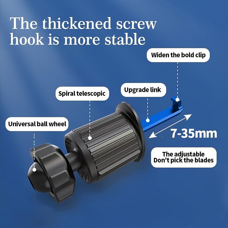 StarFire Mobile Phone Holder For Car Air Outlet 360 Degree Rotation StablePhone Mount Compatible For Android/IOS Suitable For 4-7 Inches Smart Phone Black2