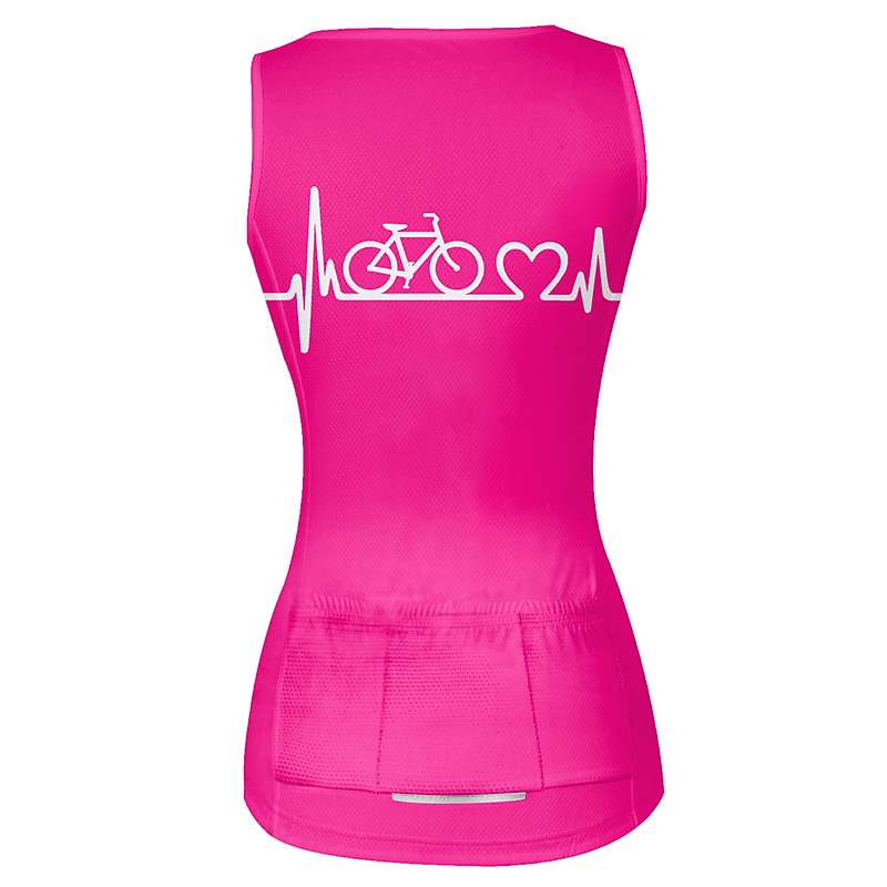 Women's Cycling Vest Cycling Jersey Graphic Letter & Number Funny Sleeveless Bike Vest / Gilet Top with 3 Rear Pockets Mountain Bike MTB Road Bike Cycling Quick Dry Back Pocket Moisture Wicking3