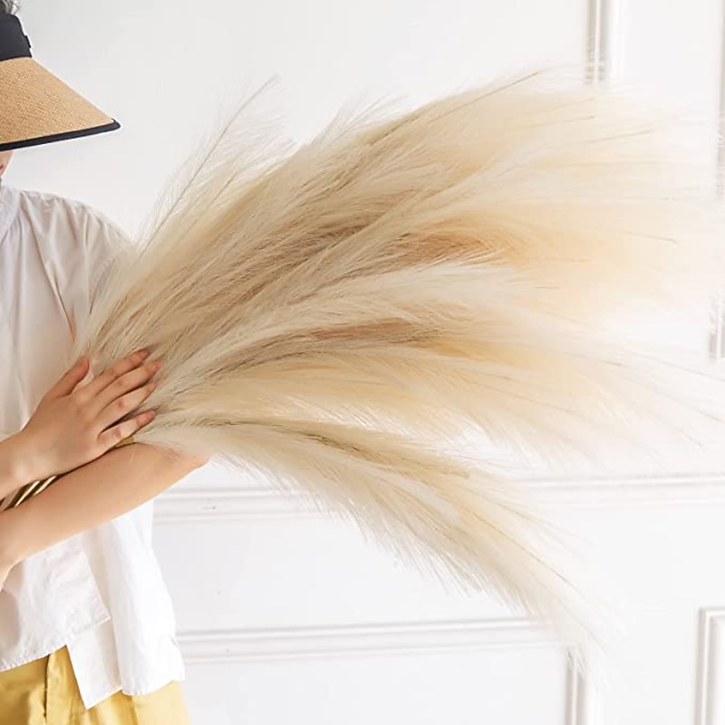 5pcs Wedding Mini Pampas Reed Grass INS Wind Simulated Flower Factory Home Decoration Wholesale Artificial Flowers 10