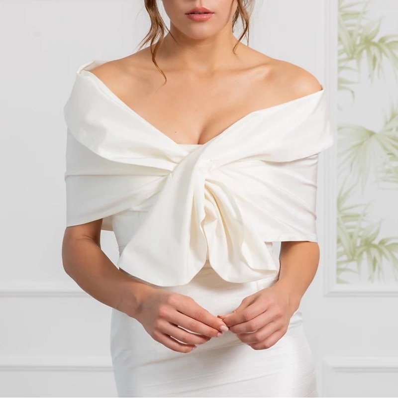 Shawls Women's Wrap Pure Elegant Sleeveless Imitation Silk Wedding Wraps With Pure Color For Party Spring & Summer dress to impress2