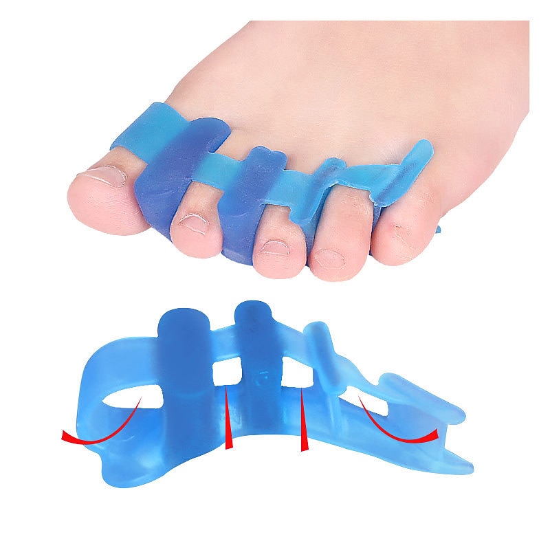 Silicone Thong Sandal Toe Flip Big Toe Spreader Cushion Bunion Pads Hard Silicone Toe Finger Separator 4 Hole Hallux Valgus Orthopedic Spacers Bunion Overlapping Hammer Foot Corrector3
