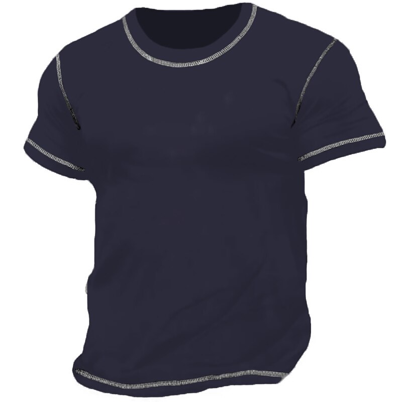 Men's T Shirt Short Sleeves Crew Neck Summer Designer Basic Modern Contemporary Plain Vacation Street Going out Black Green Top Tee for Men2