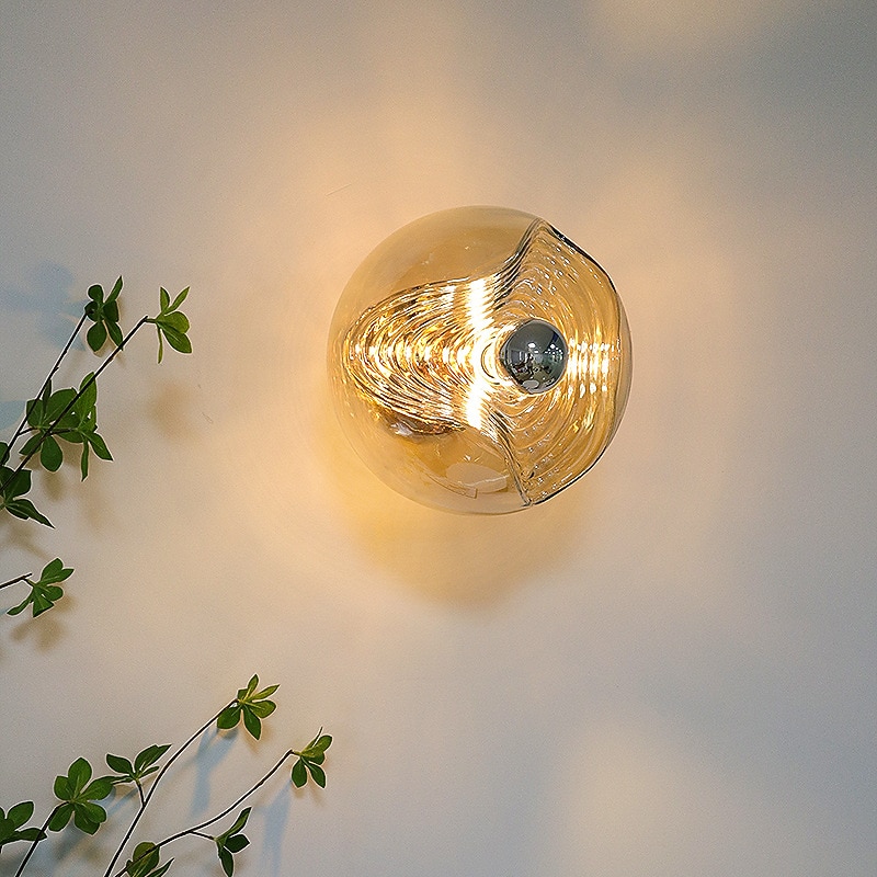 Lightinthebox LED Wall Sconce Round Design Reading Lamp Glass Bedsides Wall Lights 5w Warm White For Hallway Bedroom Stairs Hotels3