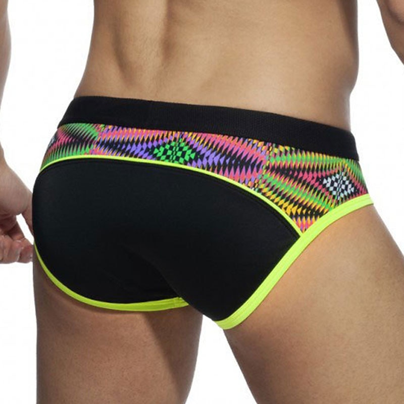 Men's Swimwear Swim Shorts Shorts Swim Briefs Print Print Comfort Breathable Outdoor Daily Going out Sports Hawaiian Black Blue3