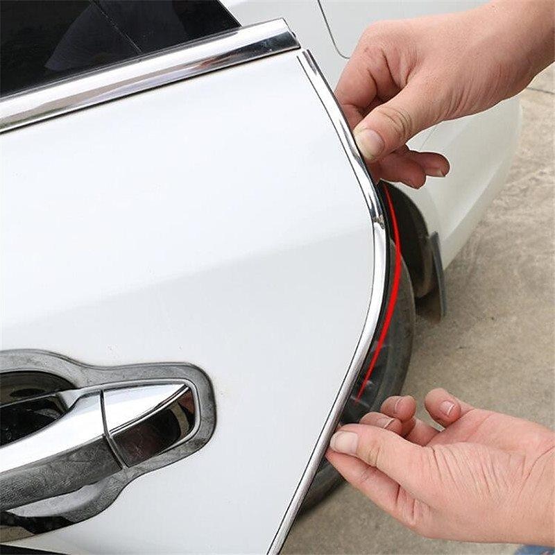 StarFire 5M Car Door Edge Scratch Protection Strip Bumper Anti-collision Strip DIY Silver PVC Molding Decorative Strip Auto Accessories3