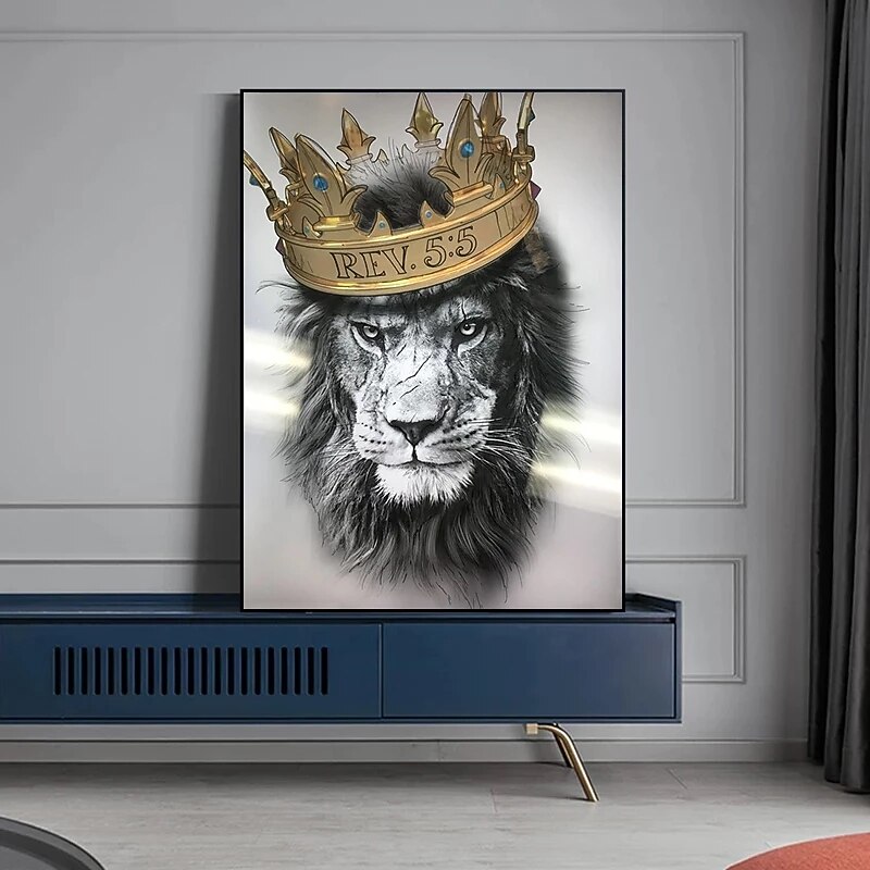 Wall Art Pictures A Lion with Dignity HD Animal Cool Prints Poster Home Decor Canvas Paintings Modular No Frame for Living Room3