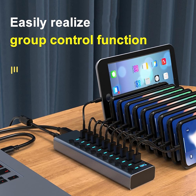 USB 3.0 HUB USB Splitter Multi Usb 3 0 Hub Several Ports With Switch Power Supply Adapter Multiple Usb 3.0 Extender Hub For Pc3