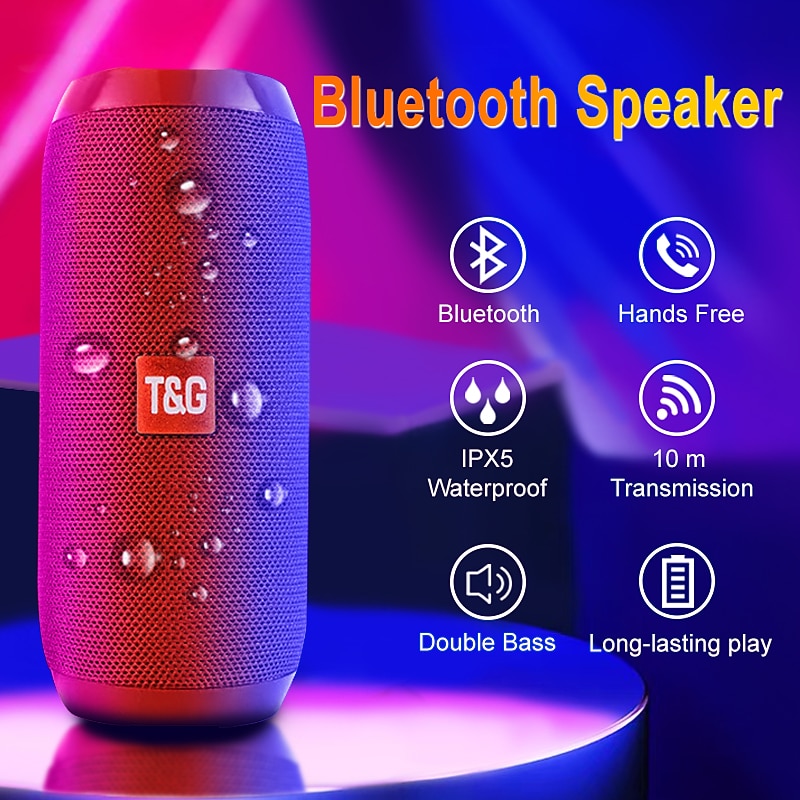 Portable Bluetooth Speaker Wireless Bass Subwoofer Waterproof Outdoor Speakers Boombox AUX TF USB Stereo Loudspeaker Music Box3