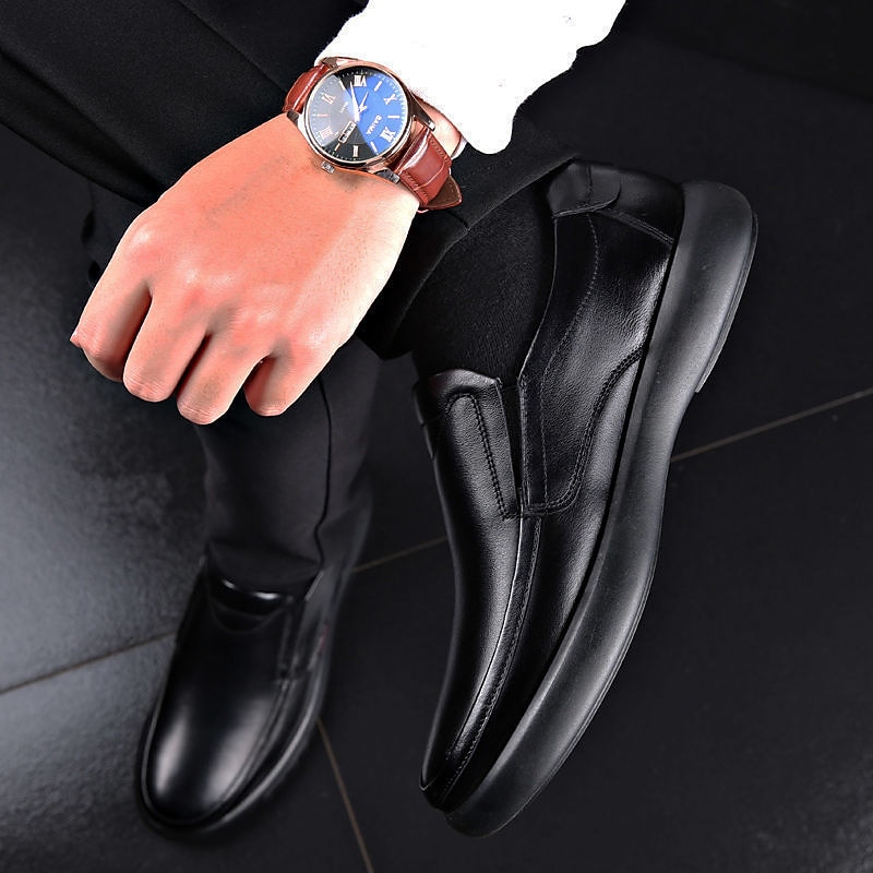 Men's Casual Faux Leather Loafers, Slip-On Comfortable Dress Shoes for Business Office Daily Wear4