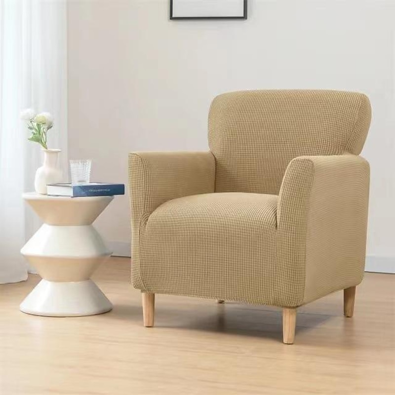 Stretch Armchair Slipcover For Pet Single Sofa Cover  1 Seater Couch Furniture Protector with Elastic Bottom for Kids,Pet