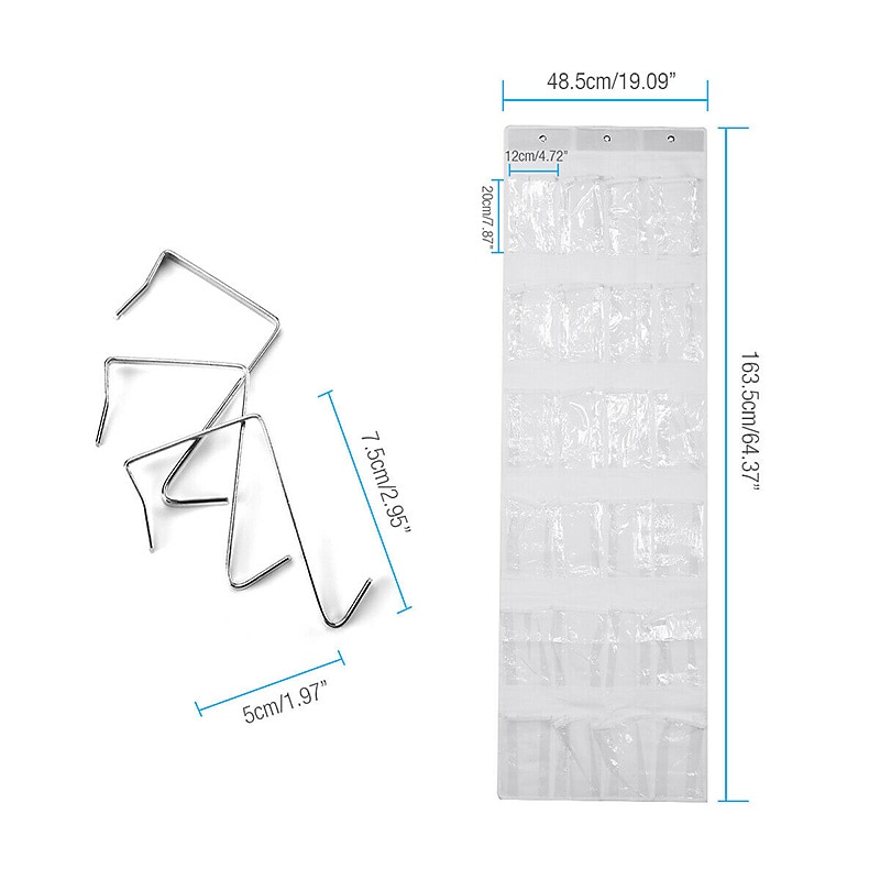 24 Grid Shoes Organizer Rack for Room Over Door Hanging Storage Holder Rack Bedroom Closets Shoes Wall-mounted Storage Bag4