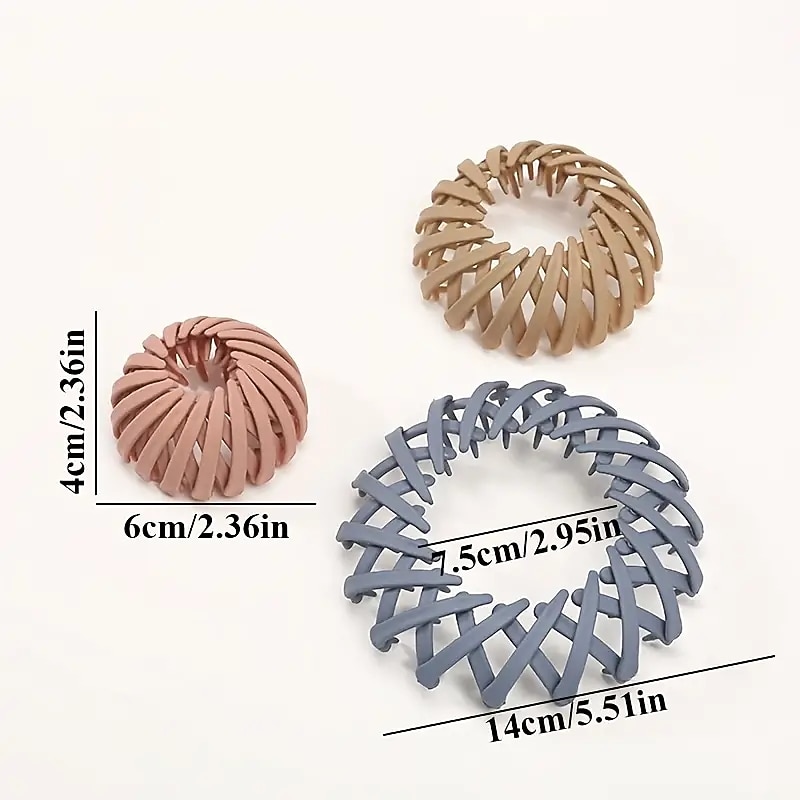 Ball Hair Ornaments Bird Nest Hair Tie Lazy Hairpin Plate Hair Tie High Ponytail Fixed Grab Clip Fashion Hair Ties4