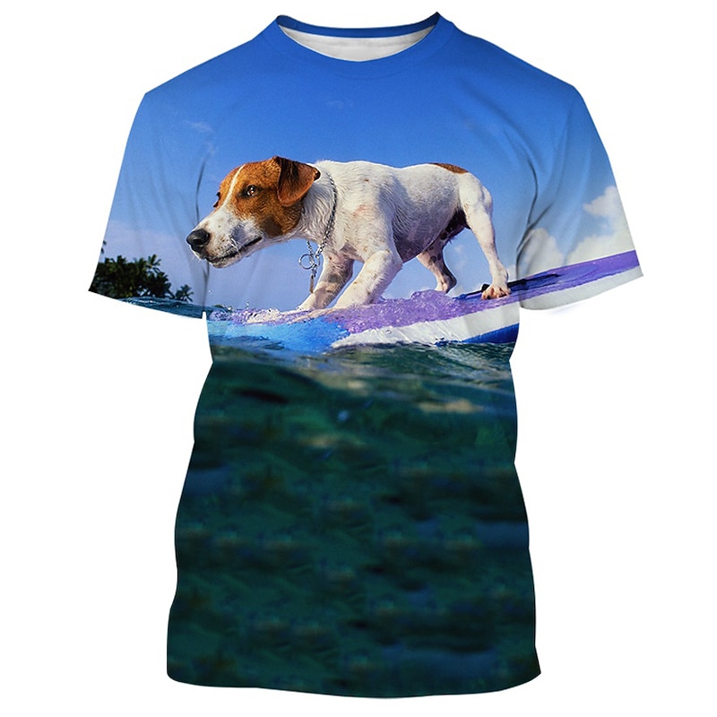Animal Dog Jack Russell Terrier T-shirt Anime 3D Graphic For Couple's Men's Women's Adults' Masquerade 3D Print Casual Daily2