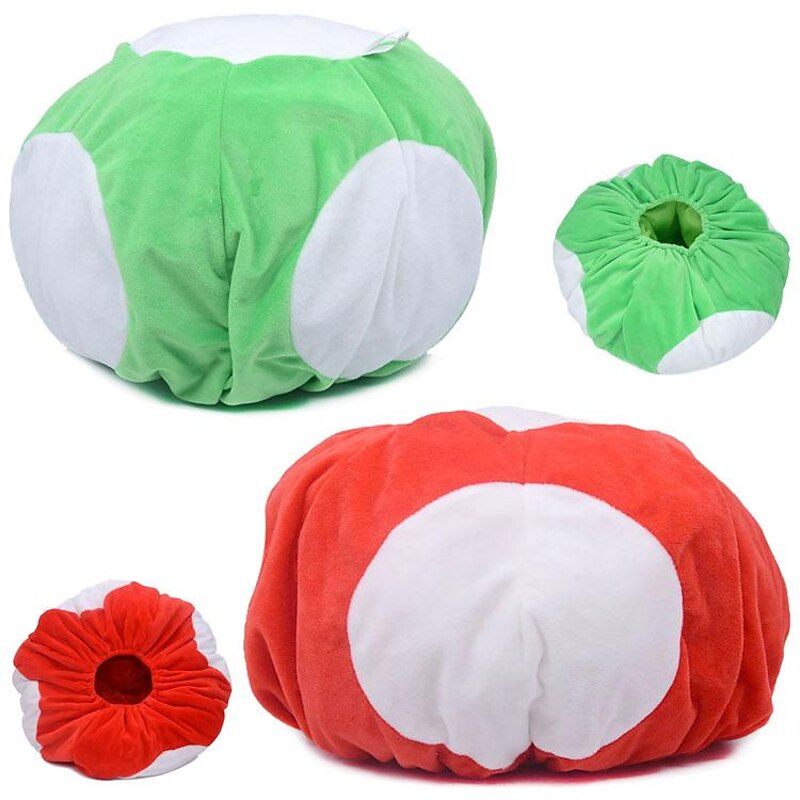 Mushroom Hat Plush Toy Green And Red Cartoon Cosplay Hat Cute Caps Gifts For Friends 19*30cm