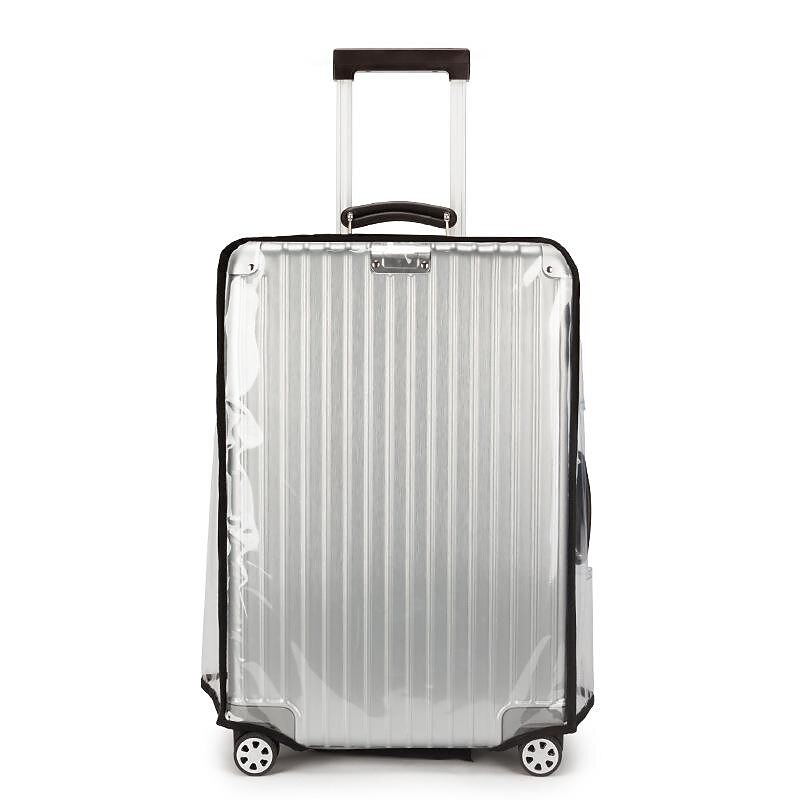 Transparent PVC Trolley Suitcase Protective Cover - Wear-Resistant Travel Case Dust Cover with Leather Trim3