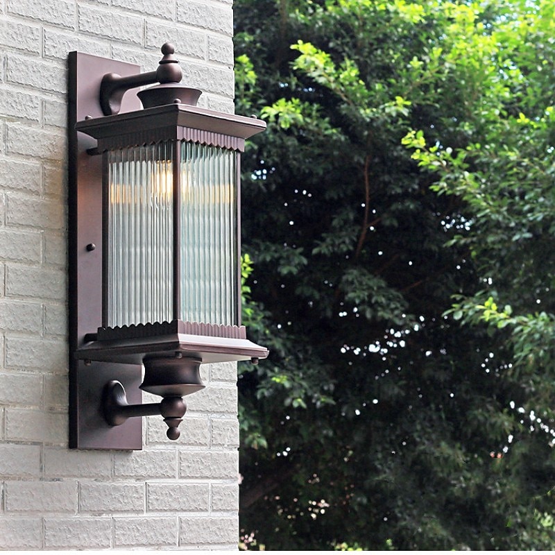 Outdoor Light Fixtures Wall Mount Aluminium Waterproof IP65 Exterior Wall Lantern30W Anti-Rust Outside Black Wall Sconce Porch Lights for House Garage, Doorway Warm White 85-265V3