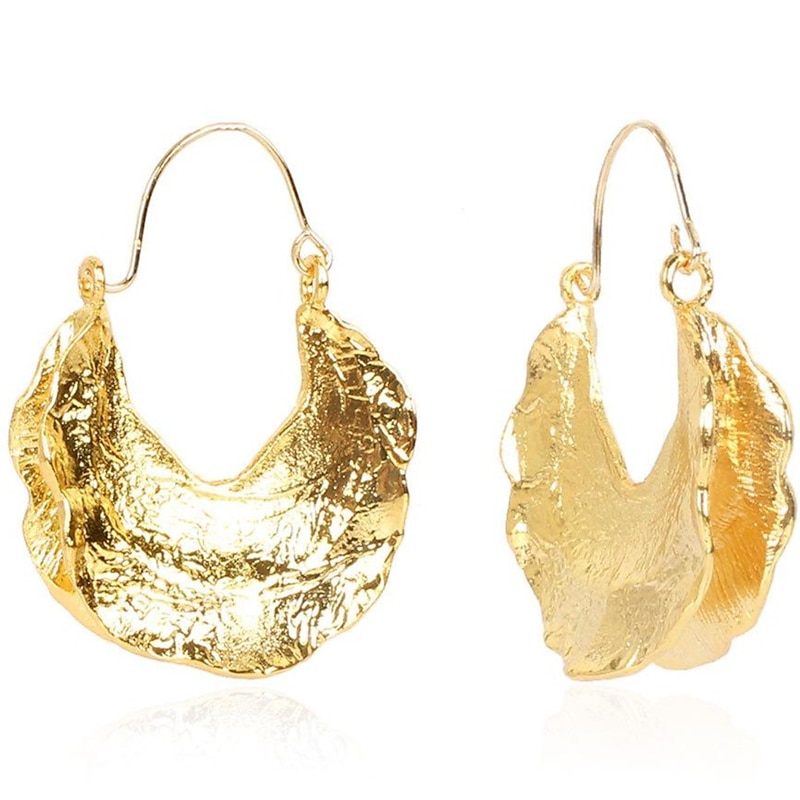 Chunky Hoop Earrings Retro Vintage 1920s Alloy Roaring 20s Women's Fashion Jewelry Tribal Ethnic Creole Earrings2