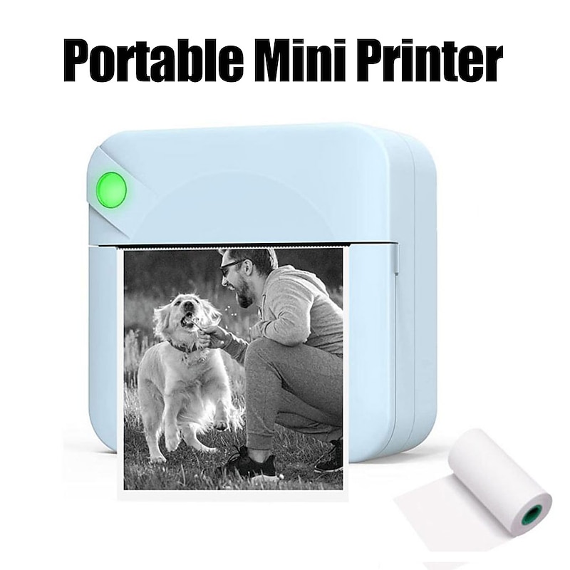 Pocket Mini Printer Portable Wireless BT Thermal Photo For IOS Android Mobile Phone, Inkless Printing Gift Study Notes Label Receipt,For The Big Game