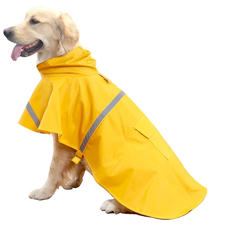 Dog Rain Coat Rain Jacket Fashion Reflective Sports & Outdoors Safety Beach Pool Dog Clothing for Husky Golden Retriever Bichon Frise Pomeranian Small2