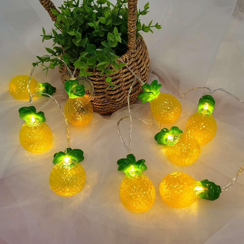 Fruit String Lights 1.5M 10 LEDS/3M 20LEDS Strawberry Banana Kiwi Pineapple Shape String Fairy Lights for Home Room Party Decoration4