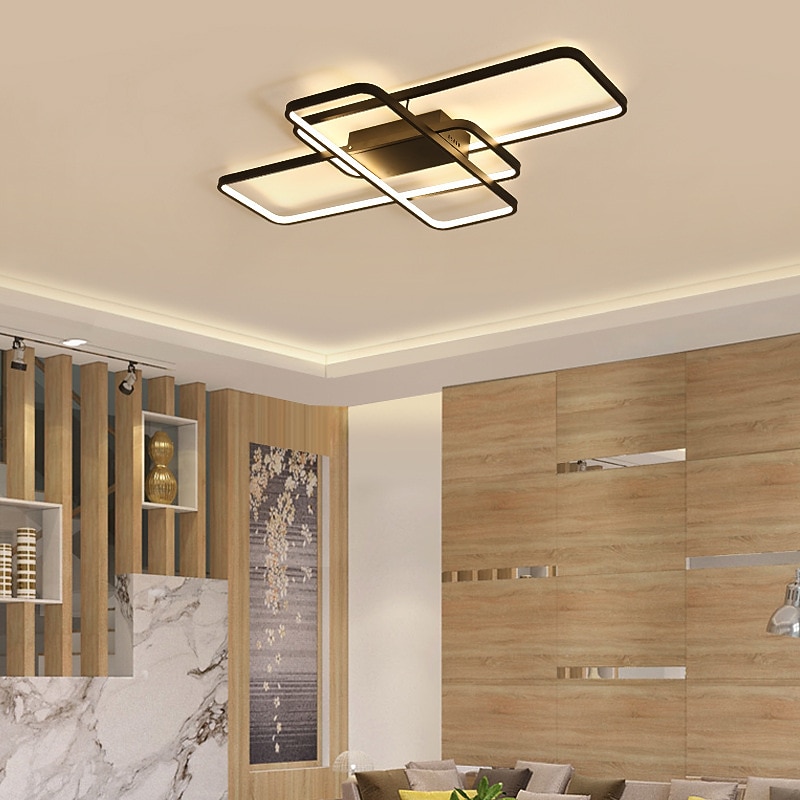 Ceiling Lights 4-Light 90 cm Dimmable Cluster Design Ceiling Lights Aluminum Silica gel Artistic Style Modern Style Novelty Painted Finishes Black/White/Gold 110-240V3