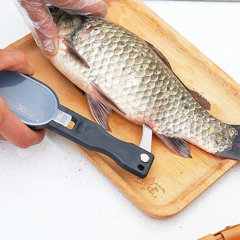 Fish Skin Brush Fast Remove Fish Scale Scraper Planer Tool Fish Scaler Fishing Knife Cleaning Tools Kitchen Cooking Accessorie3