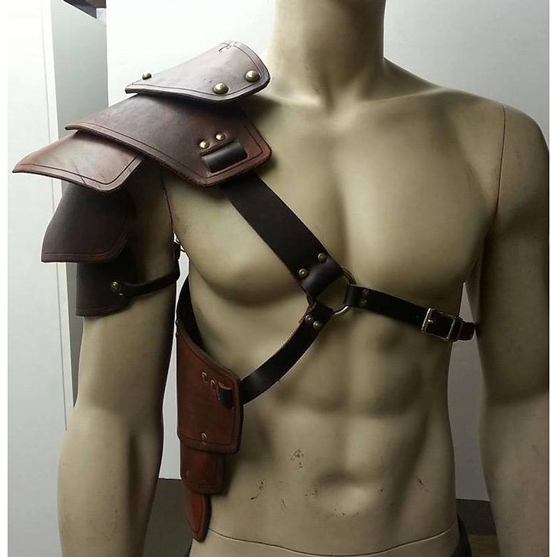 Retro Vintage Punk & Gothic Medieval Armor Masquerade Shawls Knight Ritter Viking Fancy Dress Men's Women's Unisex Viking Masquerade Party Adults' Shawl