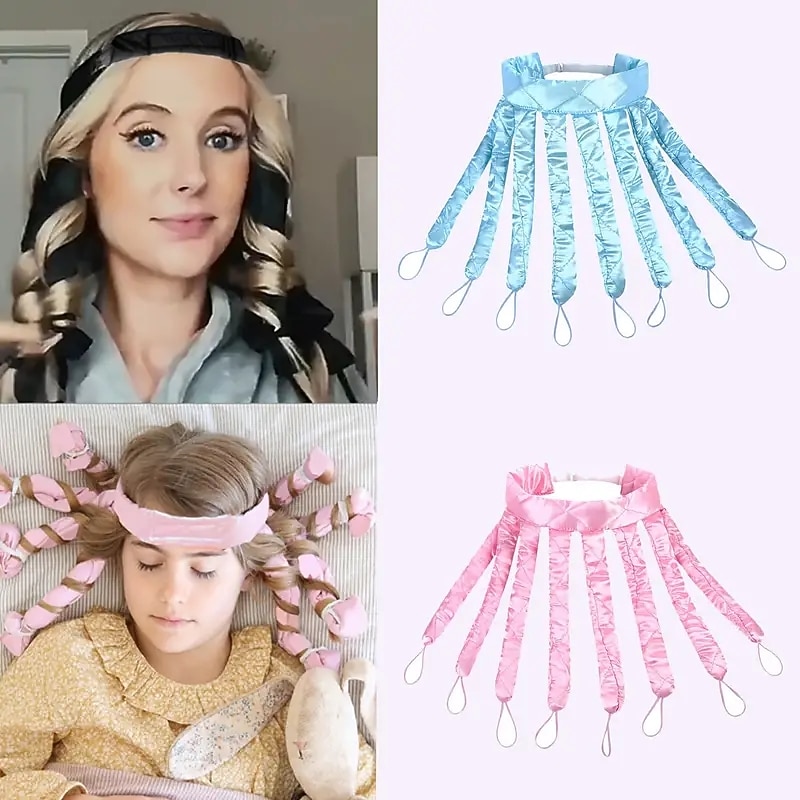 1 Piece Octopus Curling Iron Sleep Curling Bar Headband Heatless Curls Headband Satin Heatless Hair Curler Overnight Hair Curlers To Sleep In No Heat Curlers For Long And Short Hair3