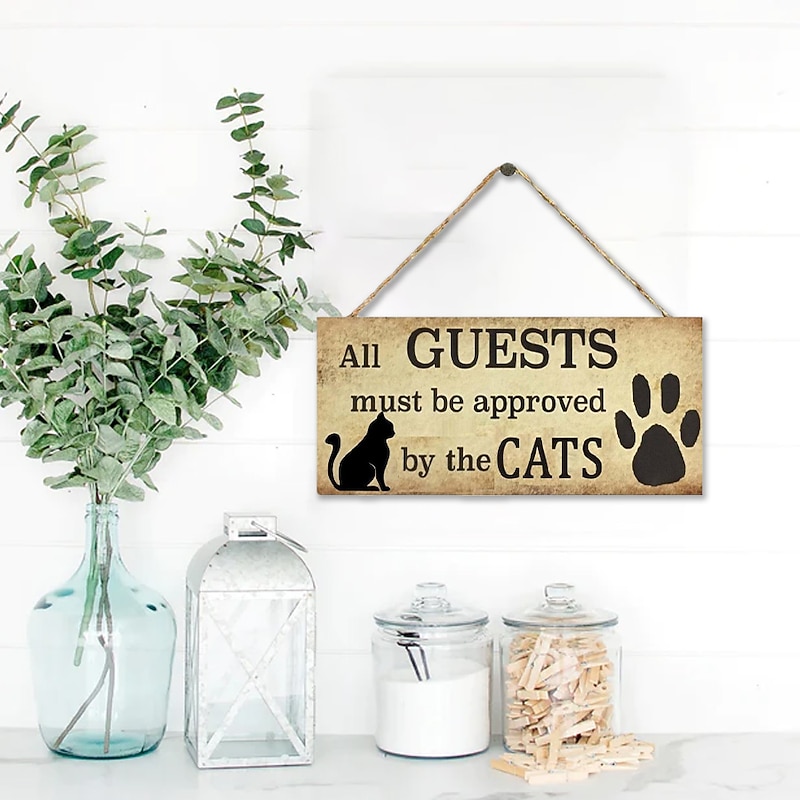 1pc Pet Dog Wood Wall Sign, Wooden Animal Dog Pattern Plaque Sign Wall Decor Accessories, For Pet Shop Cafe Room Decor Household Items 4''x8'' (10cmx20cm)4