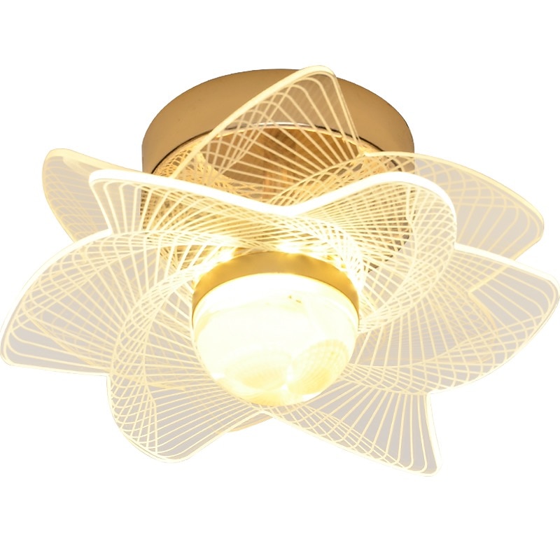 LED Ceiling Light 19cm Flower Design 1-Light Metal LED Flush Mount Lights Metal Modern Style Painted Finishes for Corridor 110-240V2