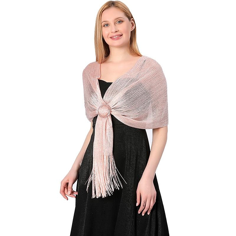 Women's Shrug Elegant Shrugs Vintage Style Solid Color Open Front Half Sleeve Knit Formal Party Work Silver Light Pink Summer Spring 8