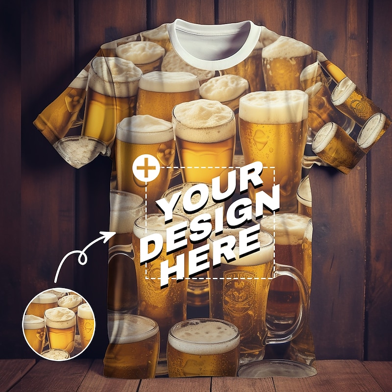 Custom T Shirt for Men Design Your Own Custom Shirts Personalized All Over Print Tee Custom Gifts Personalized Valentine Gift Custom Made