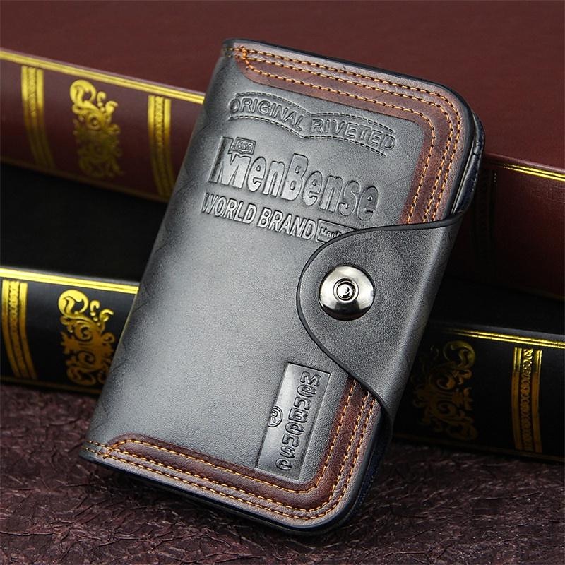 New Men Credit Card Holder Wallet Leather Short Male Purse With Coin Pocket Card Holder Trifold Wallet Men's Clutch Money Bag Coin Purses2