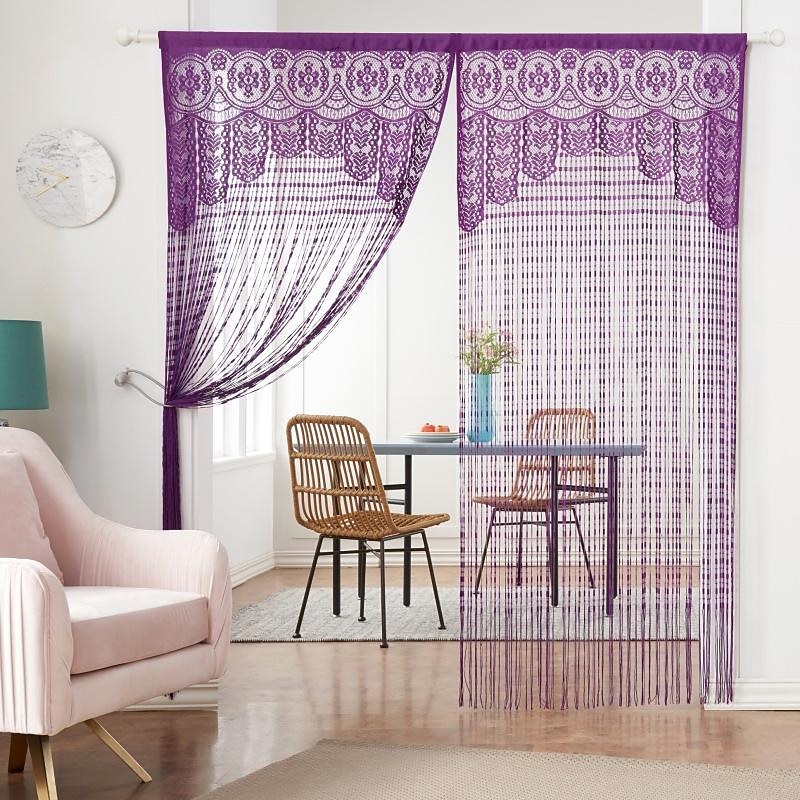 String Curtain Doorway Curtain Beaded Tassels Curatin, Boho Macrame Sliding Door Curtain Wedding Tapestry Decoration, Room Divider for Pergola Outdoor Patio2