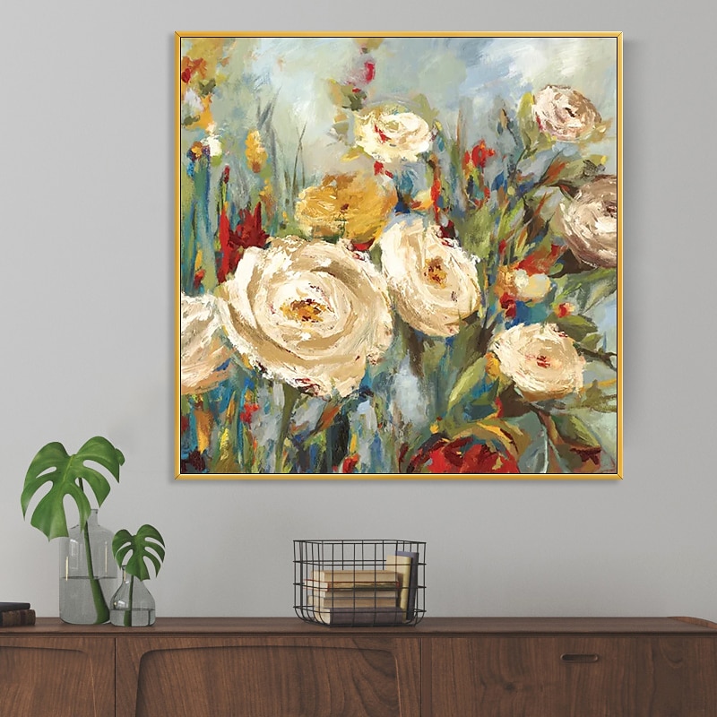Handmade Oil Painting Canvas Wall Art Decoration Modern Abstract Flowers for Home Decor Rolled Frameless Unstretched Painting3