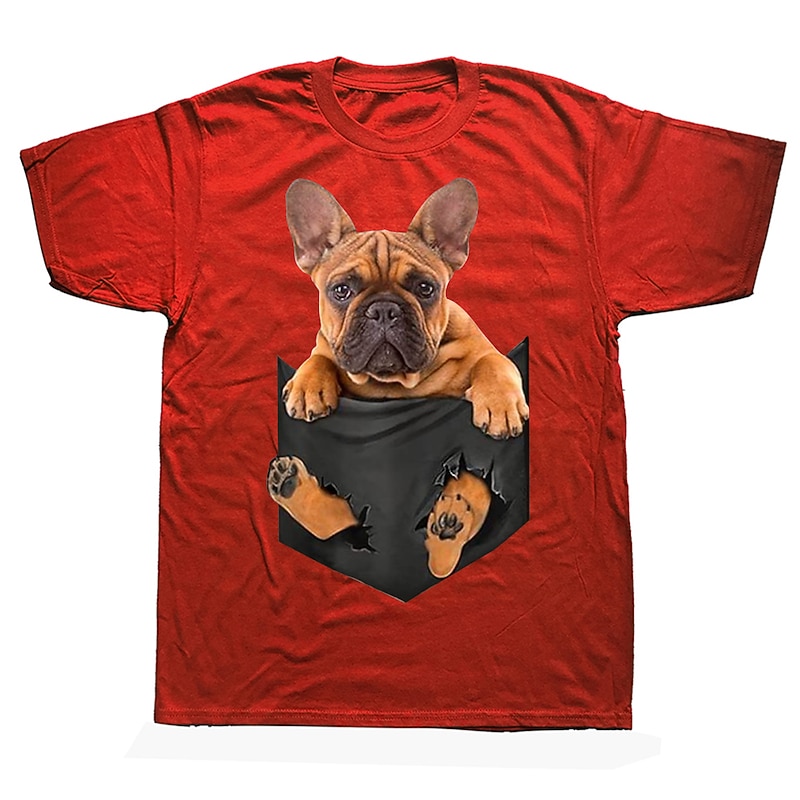 Animal French Bulldog T-shirt Print Street Style For Couple's Men's Women's Adults' Hot Stamping Casual Daily3