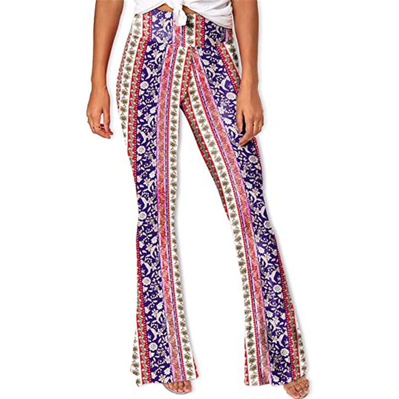 Retro Vintage 1960s 1970s Trousers Bell Bottom Pants Flared Trousers Hippie Fancy Dress Women's Daily Wear Pride Parade Pride Month Adults' Pants2