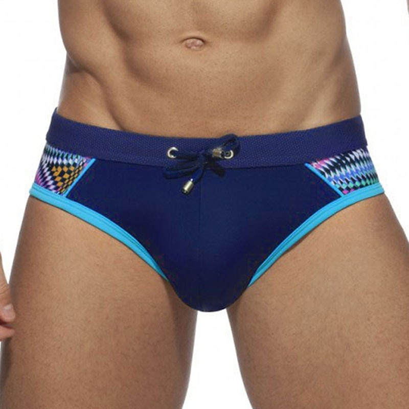 Men's Swimwear Swim Shorts Shorts Swim Briefs Print Print Comfort Breathable Outdoor Daily Going out Sports Hawaiian Black Blue4