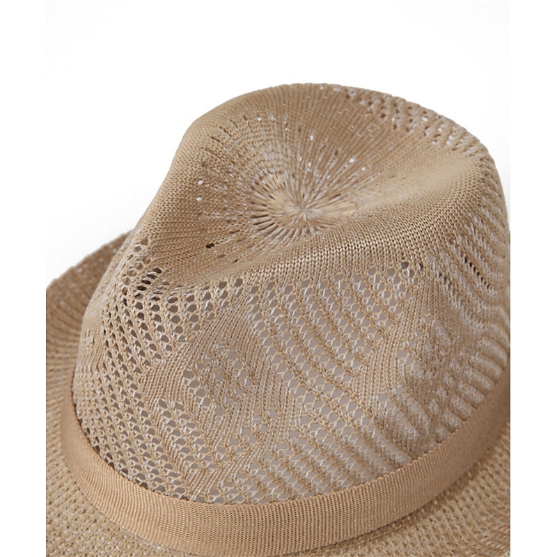 Men's Sun Hat Soaker Hat Safari Hat Gambler Hat Beach Hat White khaki Polyester Travel Beach Vacation Beach Plain Sunscreen2
